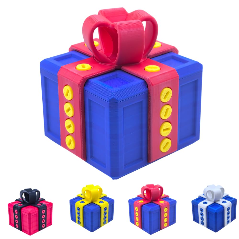 Annoying Gift Box with Screws, The Annoying Present Box, Prank Screw Boxes, Money Gift Boxes, Prank Gift Box, Funny, Money Gift Ideas, Novelty 3D Printed Gift Case 8 * 8cm